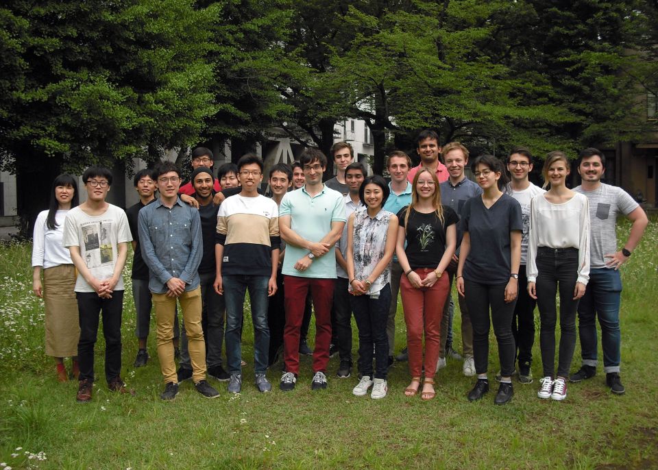 Timothée Levi (centre) with the team he led during his trip to Tokyo.